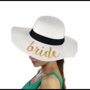 NWT White BRIDE Sun Hat